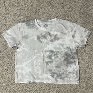 Hollister Boxy Gray Tie-Dye T-Shirt